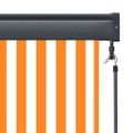 vidaXL Roleta Biela a oranžová 180 x 250 cm Textil a hliník