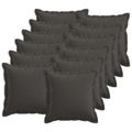 vidaXL Poťah na podložku 12 pcs HOUTEN Tmavosivá 45 x 45 cm