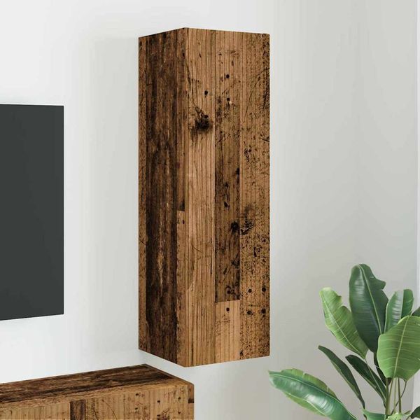 vidaXL TV nástenná skriňa Nástenný Staré drevo 30 x 31 x 100 cm