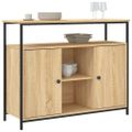 vidaXL Komoda, dub sonoma, 100x35x80 cm, imitácia dreva