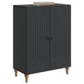 vidaXL Servírovacia skriňa Čierna 66 x 34,5 x 90 cm Kompozitné drevo