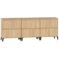 vidaXL Komody 3 ks dub sonoma 60x35x70 cm kompozitné drevo