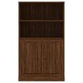 vidaXL Vysoká skrinka hnedý dub 60x35,5x103,5 cm kompozitné drevo