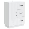 vidaXL Servírovacia skriňa Biela 66 x 34,5 x 87 cm Kompozitné drevo