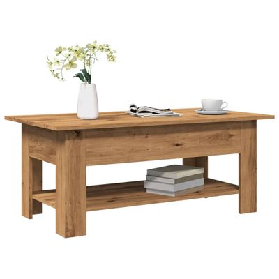 vidaXL Konferenčný stolík dub artisan 105x55x42 cm kompozitné drevo