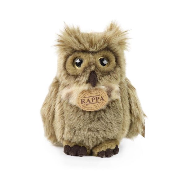 Plyšový vták sova/výr 17 cm ECO-FRIENDLY