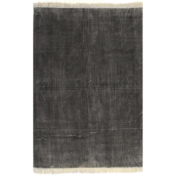 vidaXL Kilim Koberec z bavlny 160x230 cm antracitový