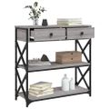 vidaXL Konzolový stolík sivý sonoma 75x28x75 cm kompozitné drevo