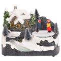 vidaXL Mini Vianočná dedinka 16 x 11,5 x 13 cm Plast Viacfarebný