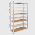 Kovový úložný regál Atos RB-1252 205x120x45 strieborný