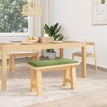 vidaXL Vankúš na lavičku Zamat Svetlo zelená Hĺbka 35 cm