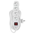 Predlžovací kábel EMOS P1410R s vypínačom, 4 zásuvky, 10m, biely