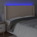 VidaXL Čelo postele kapučínové 163x16x118/128 cm umelá koža