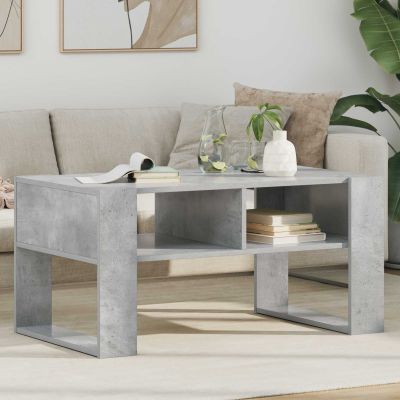 vidaXL Konferenčný stolík s úložiskom Betónová šedá 92 x 53 x 45 cm