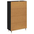 vidaXL Highboard Čierny dub 69,5 x 31 x 115 cm Kompozitné drevo