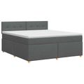 vidaXL Posteľ boxspring s matracom Tmavosivá 160 x 200 cm Látka