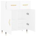 vidaXL Komoda lesklá biela 69,5x34x90 cm spracované drevo