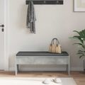 vidaXL Predsieňová lavica s vankúšom Betónová šedá 103 x 38 x 40 cm