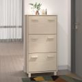 vidaXL Skrinka na topánky HAMAR, medovo hnedá 59,5x35x117 cm, borovica