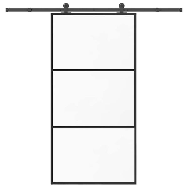vidaXL Posuvné dvere s kovaním 102x205 cm ESG sklo a hliník