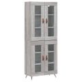 vidaXL Vysoká skrinka sivý dub sonoma 69,5x34x180 cm spracované drevo