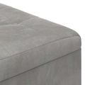 vidaXL Ottoman s Úložným Priestorom Svetlosivá 80 x 80 x 45 cm Zamat