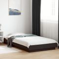 vidaXL Posteľný rám s LED svetlami čierny 75x190 cm kompozitné drevo