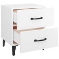 vidaXL Nočné stolíky 2 ks biele 40x35x47,5 cm