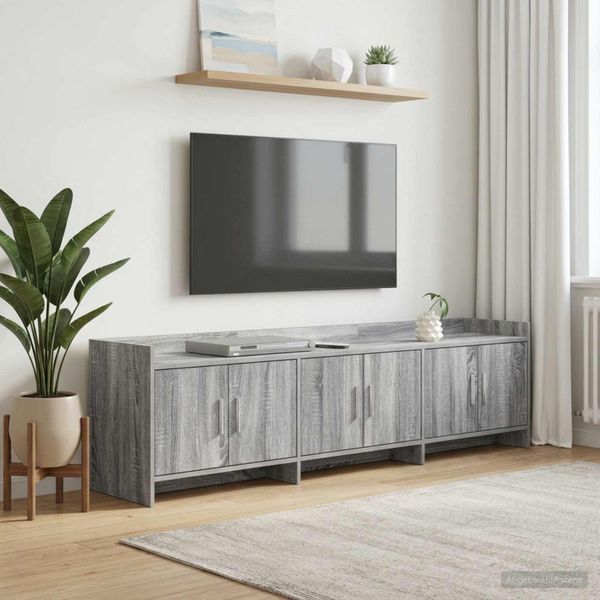 vidaXL TV skrinka 168 x 33 x 47 cm Sivý Sonoma Kompozitné drevo