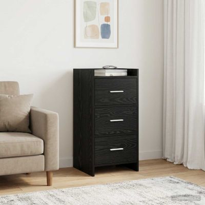 vidaXL Servírovacia skriňa Čierny dub 40 x 36 x 80 cm Kompozitné drevo