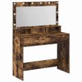 vidaXL Toaletný stolík Dymová dub 100 x 41 x 135 cm Kompozitné drevo