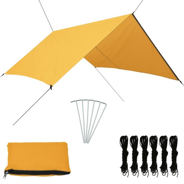 vidaXL Záhradná plachta 3x2,85 m, žltá