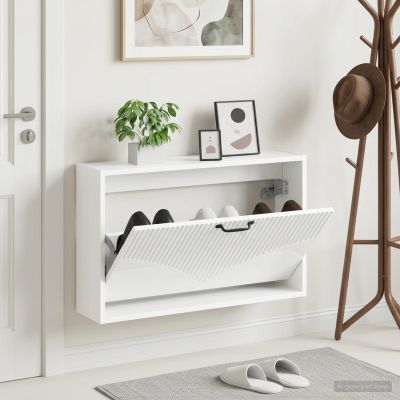 vidaXL Nástenný botník HOORN 71 x 17 x 43 cm Kompozitné drevo