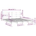 vidaXL Posteľný rám medovo-hnedý 200x200 cm masívna borovica