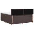 vidaXL Posteľ boxspring s matracom Tmavohnedá 140 x 200 cm Látka