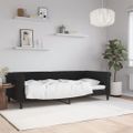 vidaXL Denná posteľ čierna 90x200 cm zamat