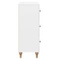 vidaXL Zásuvkový kabinet Biela s vysokým leskom 66 x 34,5 x 90 cm