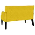 vidaXL Chesterfield lavica Žltá 112 x 65,5 x 75 cm Zamat