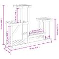 vidaXL Stojan na kvetiny 90x25x73,5 cm masívna jedľa