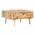 vidaXL Konferenčný stolík 68x68x38 cm masívne mangovníkové drevo