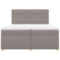 vidaXL Boxspring posteľ s matracom sivohnedý 200x200 cm látka