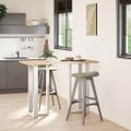 vidaXL Nohy barového stola v tvare T, 2 ks, biele, 40x35x(100-101) cm, oceľové