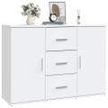 vidaXL Komoda biela 91x29,5x65 cm kompozitné drevo