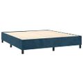 vidaXL Posteľný rám boxsping s matracom tmavomodrý 180x200 cm zamat
