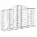 vidaXL Oblúkové gabiónové koše 3ks 200x50x100/120cm pozinkované železo