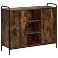 vidaXL Servírovacia skriňa Dymový dub 97 x 33 x 81 cm Kompozitné drevo