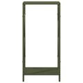 vidaXL Stojan na palivové drevo Olive Green Oceľ valcovaná za studena