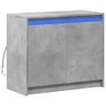 vidaXL Komoda s LED betónová sivá 72x34x61 cm kompozitné drevo