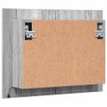 vidaXL LED zrkadlová skrinka sivá sonoma 60x12x45 cm spracované drevo