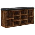 vidaXL Lavička na topánky dymový dub 102x32x50 cm kompozitné drevo